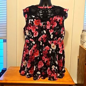 Torrid Floral Lace Top